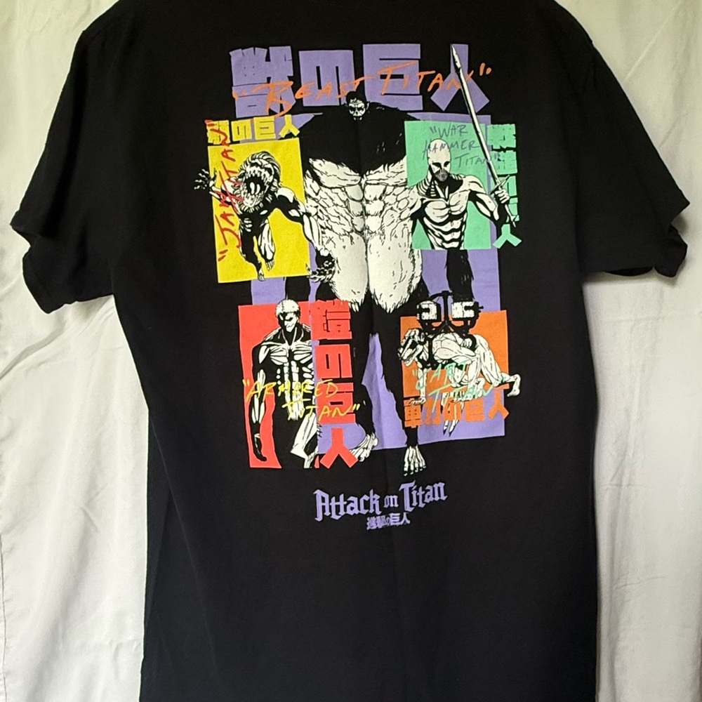 Ripple Junction Black and Purple Anime Graphic Tee